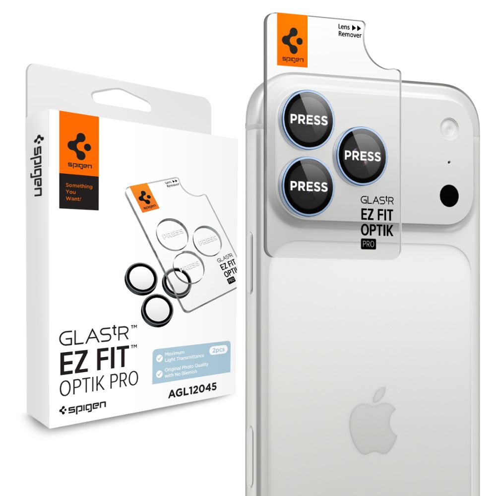 Osłona na Obiektywy Aparatu SPIGEN OPTIK PRO GLAS.TR EZ FIT Camera Protector 2-PACK do iPhone 18 Pro / 18 Pro Max Light Blue, Błękitna z Aplikatorem