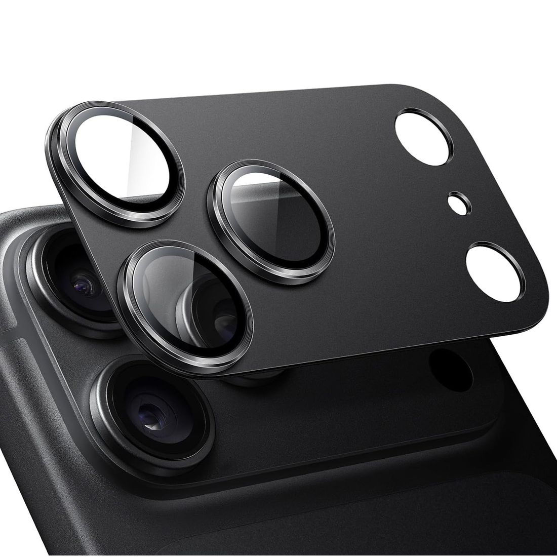 CamRing Alu | Szkło na Aparat Nakładka | Czarne do Apple iPhone 18 Pro Max