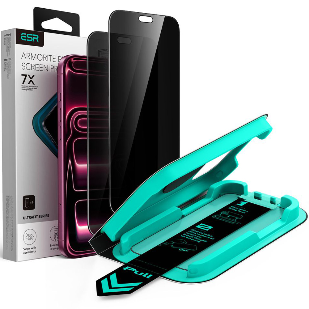 2x ESR UltraFit Armorite PRIVACY | Szkło Hartowane Prywatyzujące z aplikatorem do Apple iPhone 18 Pro