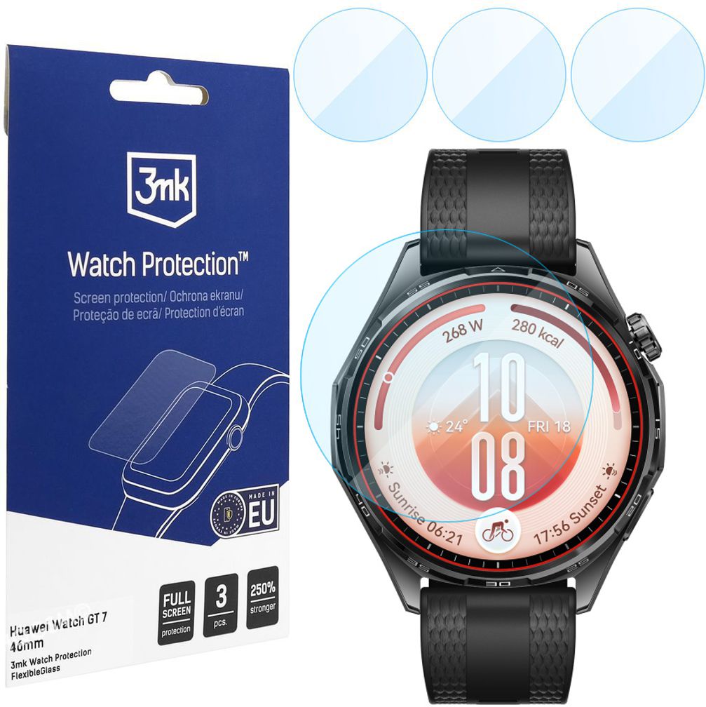 3x Szkło Hybrydowe 3mk Watch Protection do Huawei Watch GT 7 46mm