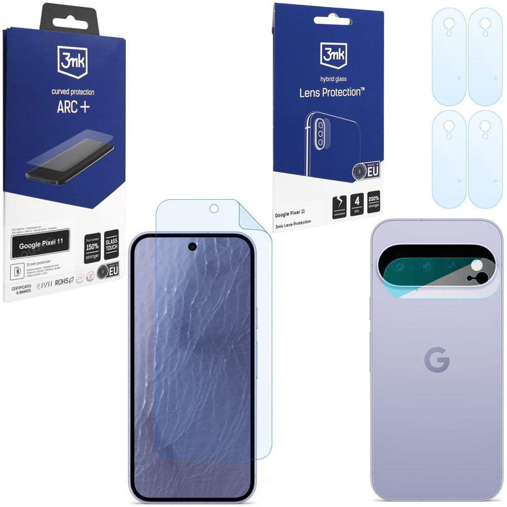FOLIA 3mk Curved Protection ARC+ + 4x Szkło na APARAT do Google Pixel 11