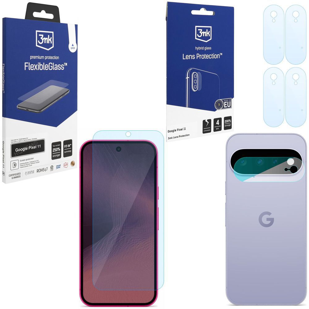 SZKŁO 3mk Flexible Glass + 4x SZKŁO na Aparat do Google Pixel 11