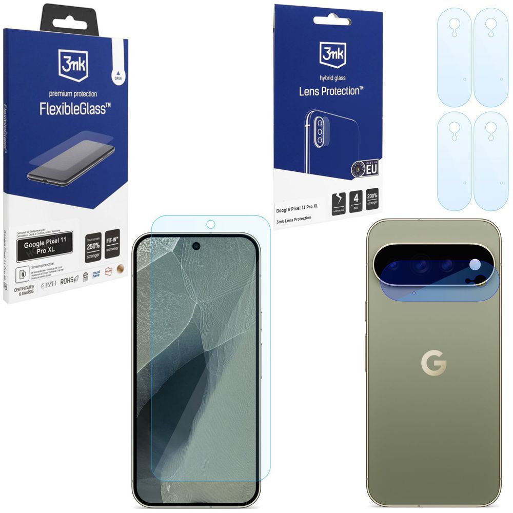 SZKŁO 3mk Flexible Glass + 4x SZKŁO na Aparat do Google Pixel 11 Pro XL