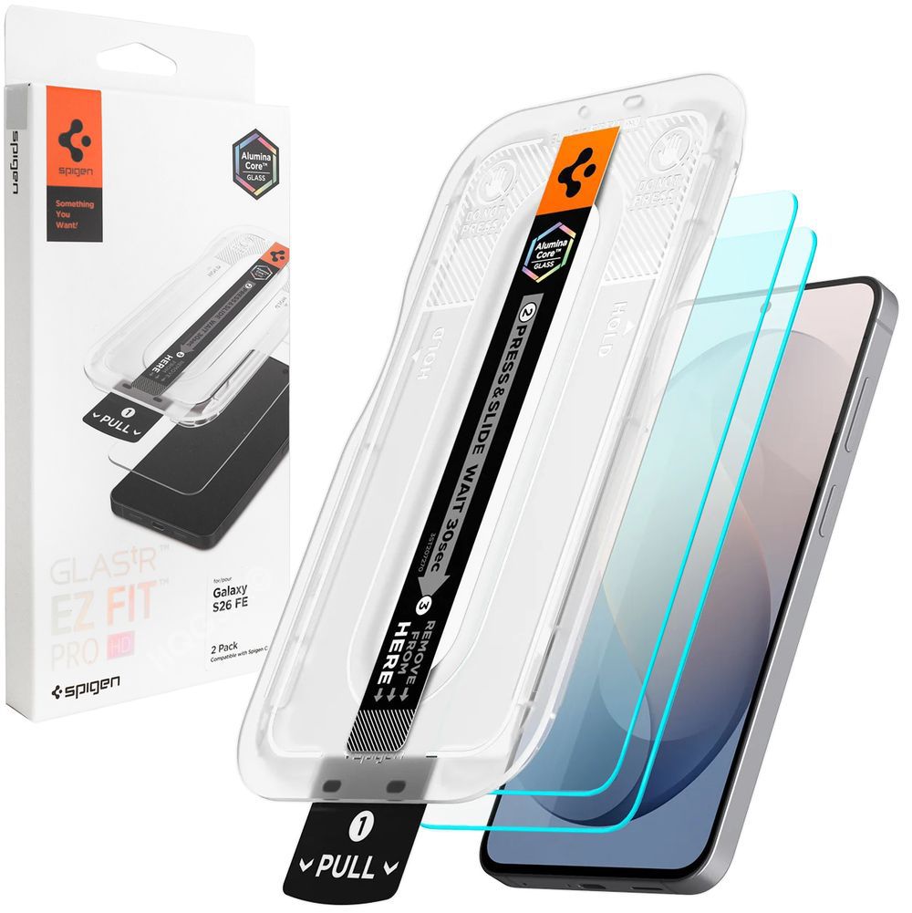 2x Szkło SPIGEN GLAS.tR EZ FIT Alumina Core + aplikator do Samsung Galaxy S26 FE