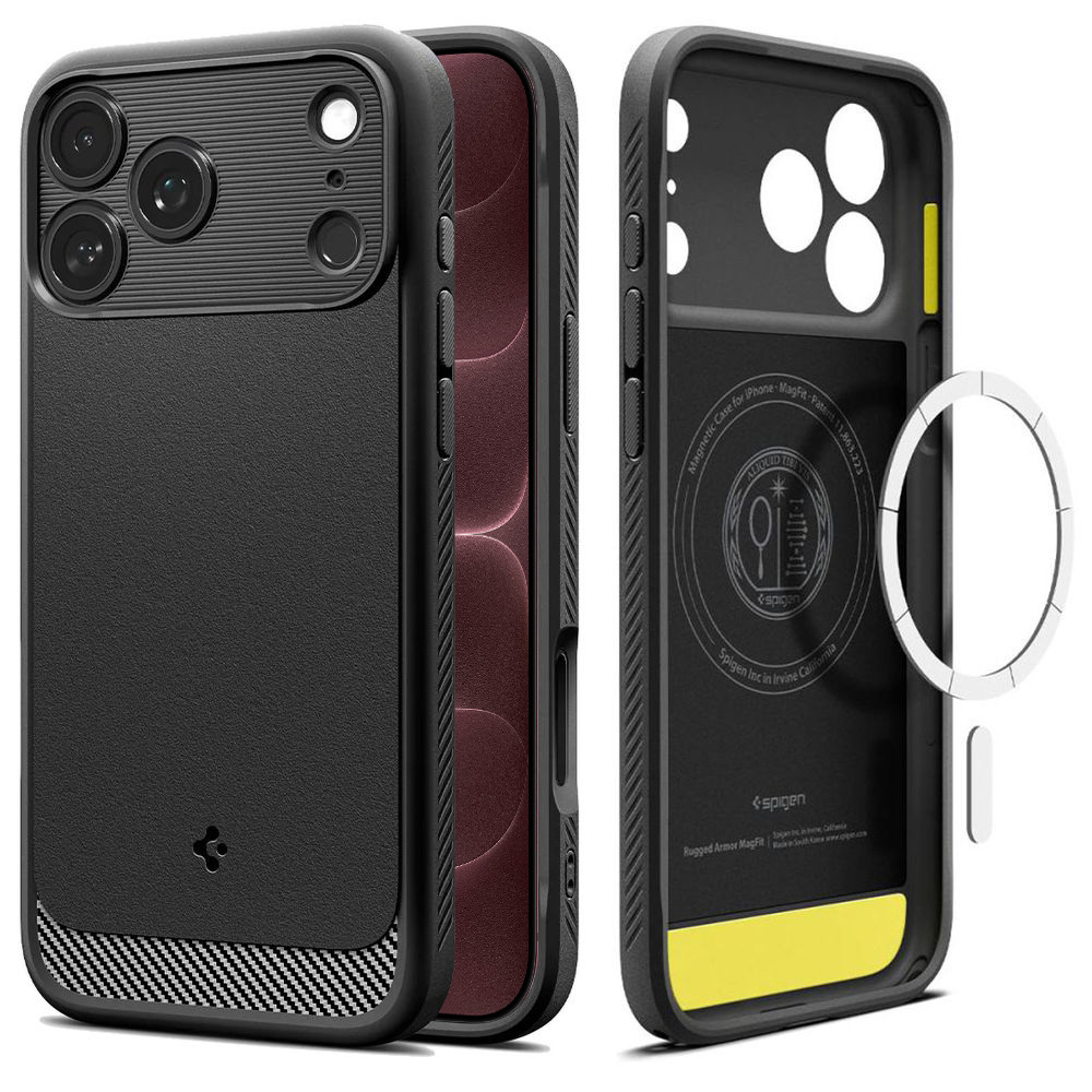 Etui SPIGEN Rugged Armor MagSafe | Black do Apple iPhone 18 Pro Max