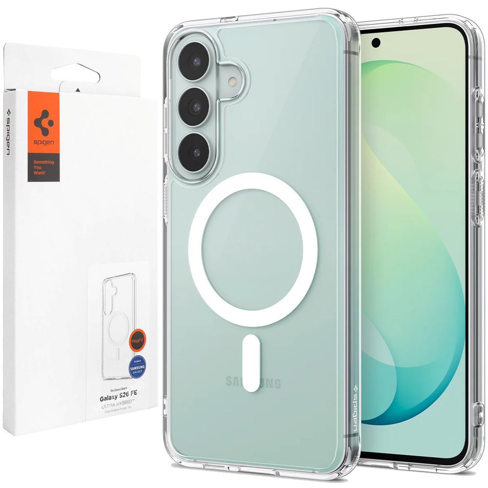 Etui SPIGEN Ultra Hybrid MAG | Clear White do Samsung Galaxy S26 FE