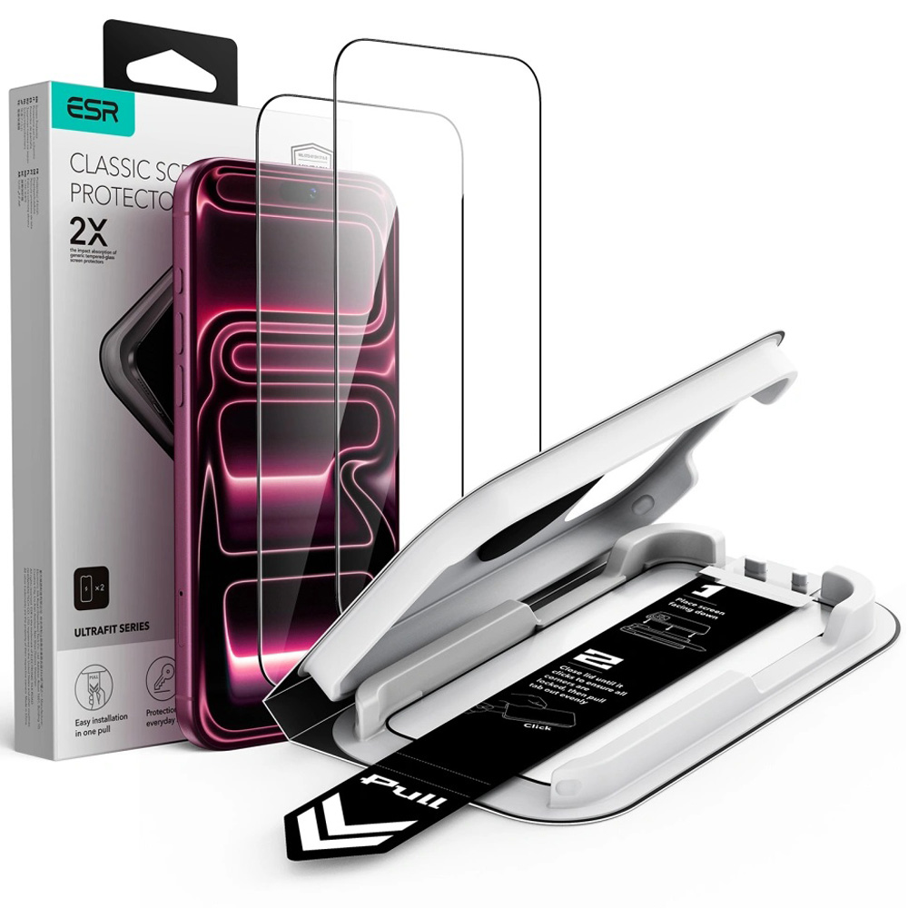 ESR UltraFit | 2x Szkło Hartowane z aplikatorem do Apple iPhone 18 Pro Max