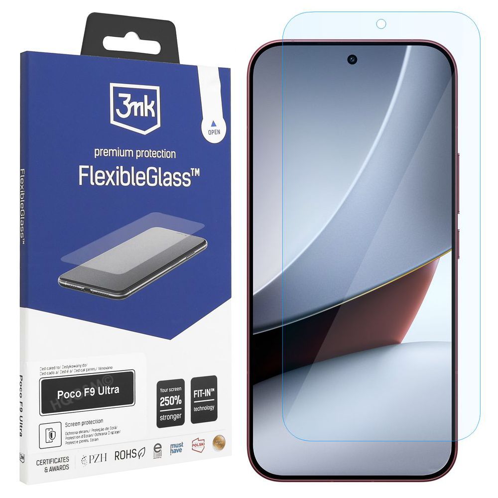 3mk Flexible Glass | Nietłukące Szkło Hybrydowe do POCO F9 Ultra