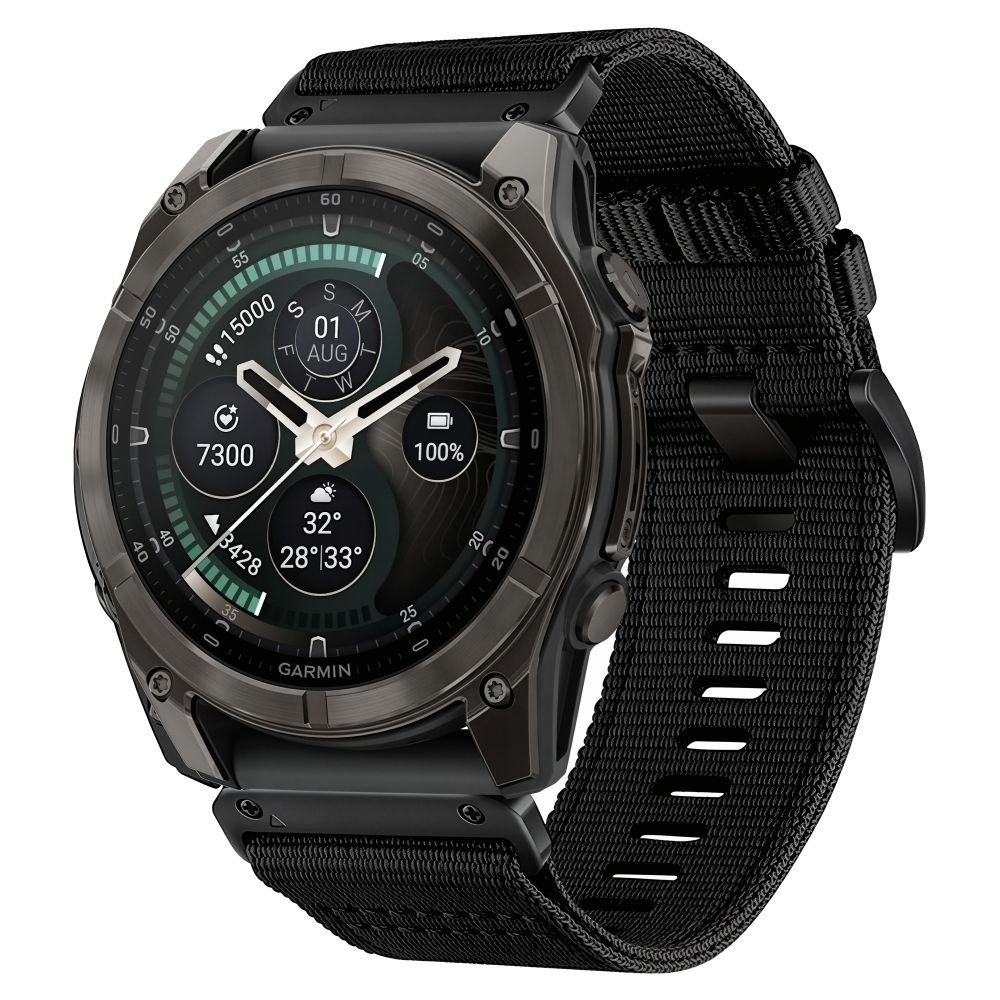 TECH-PROTECT NYLON CLASSIC GARMIN FENIX 5X / 5X PLUS / 6X / 6X PRO / 7X / 8 / 8 PRO / 9 / 9 PRO (47 MM) BLACK