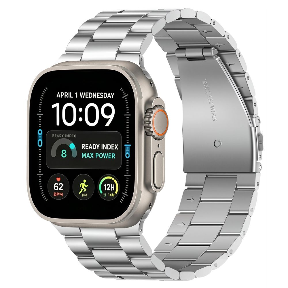 TECH-PROTECT STAINLESS APPLE WATCH 8 / 9 / 10 / 11 / 12 / SE / ULTRA (44 / 45 / 46 / 49 MM) SILVER