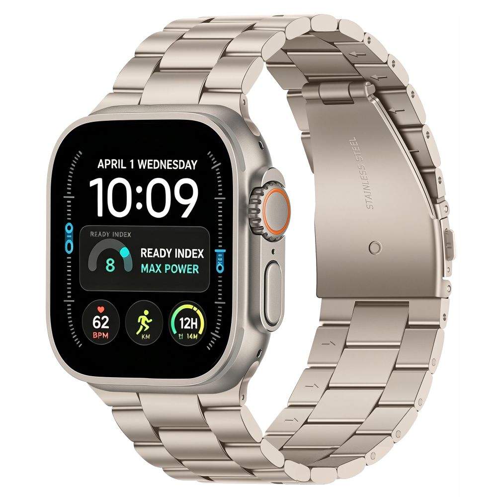 TECH-PROTECT STAINLESS APPLE WATCH 8 / 9 / 10 / 11 / 12 / SE / ULTRA (44 / 45 / 46 / 49 MM) STARLIGHT