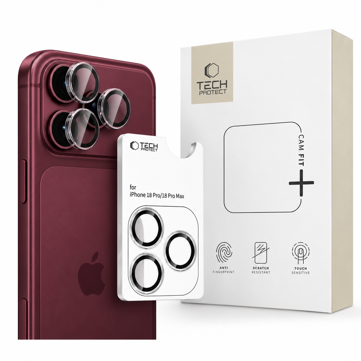 Osłona aparatu Tech-Protect Camring Fit iPhone 18 Pro / 18 Pro Max Clear