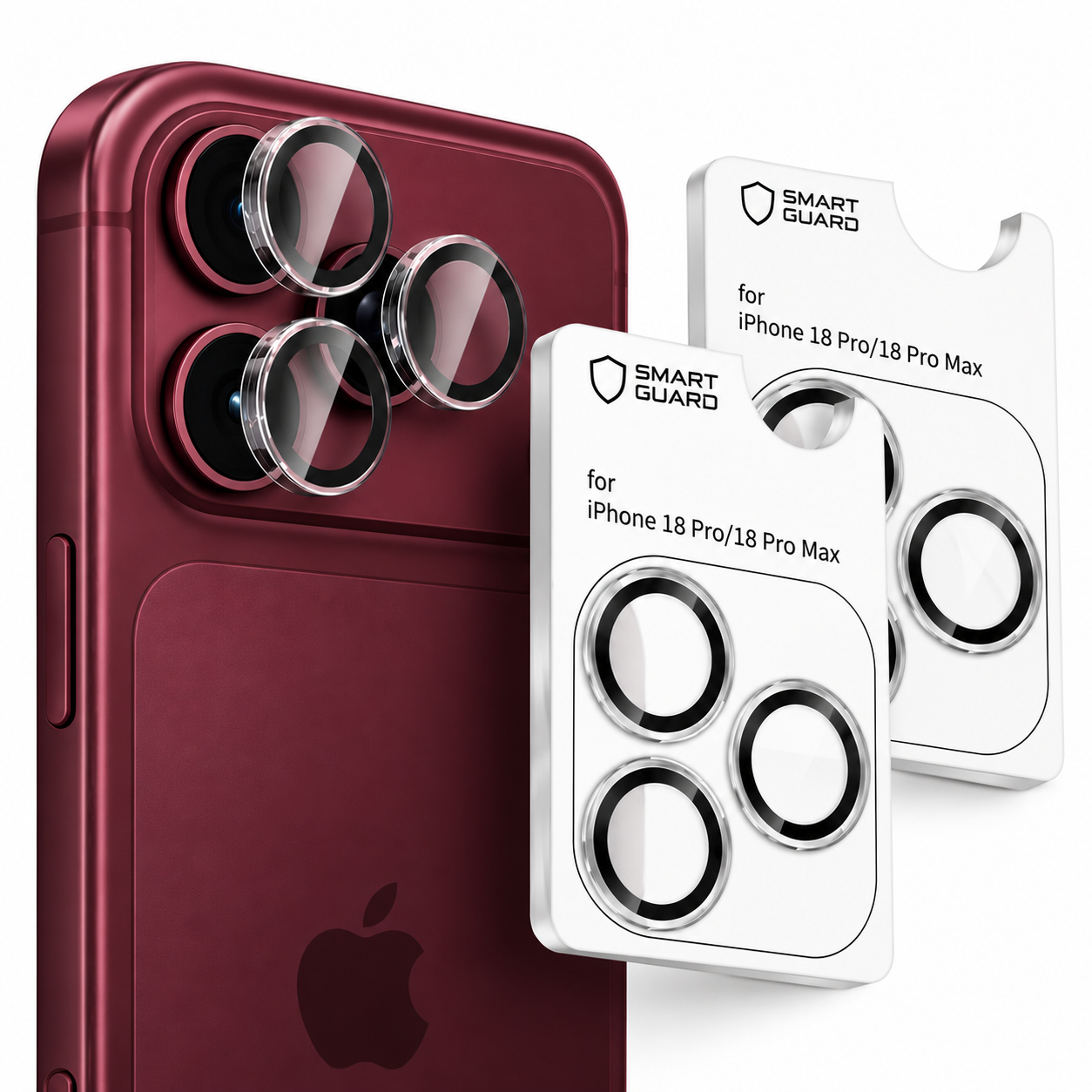 Szkło na obiektywy aparatu SmartGuard Camring do iPhone 18 Pro / 18 Pro Max CLEAR