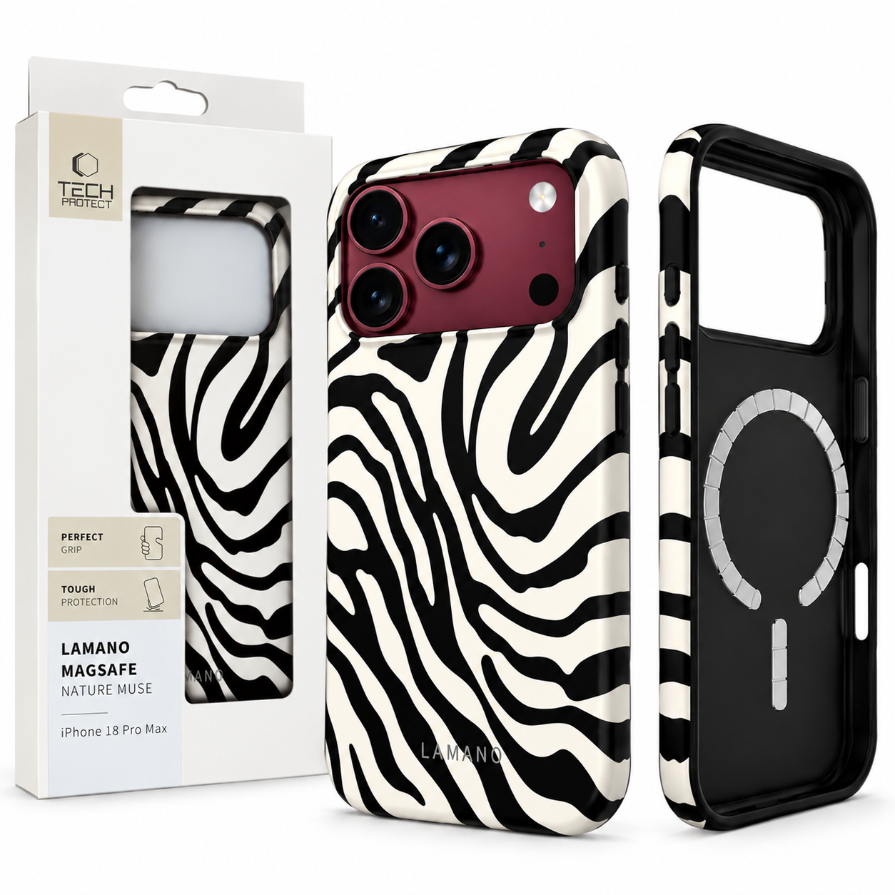 Etui Tech-Protect Lamano MagSafe ZEBRA do iPhone 17 Pro Max / 18 Pro Max