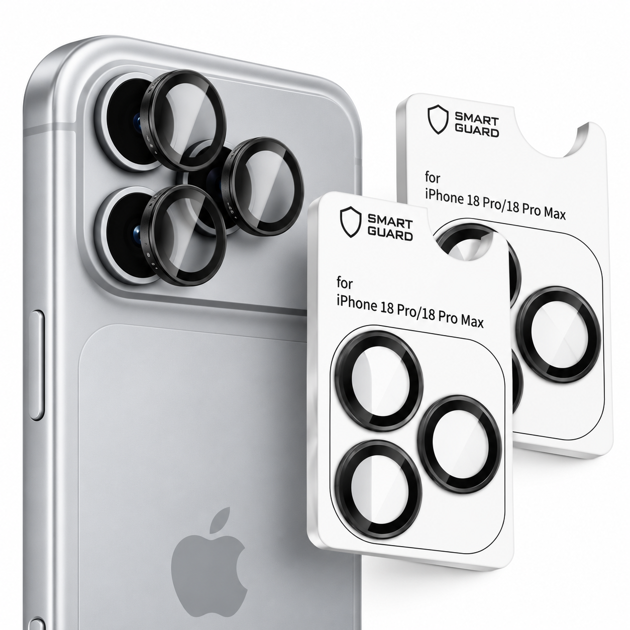 Szkło na obiektywy aparatu SmartGuard Camring do iPhone 18 Pro / 18 Pro Max BLACK