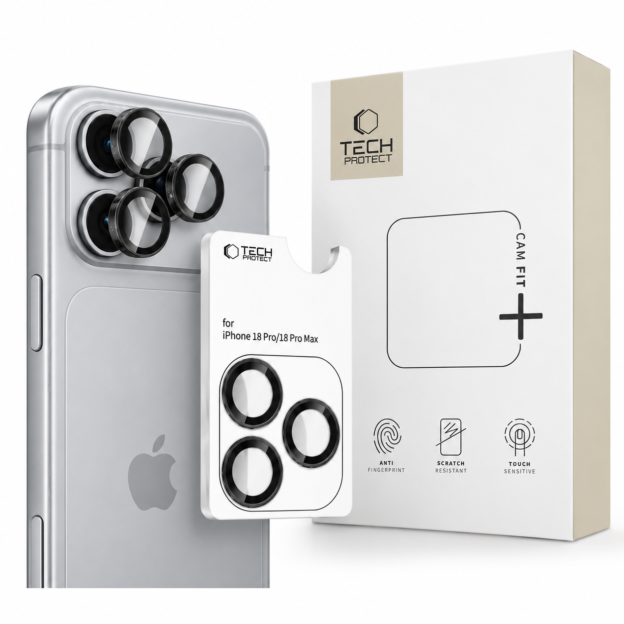 Osłona aparatu Tech-Protect Camring Fit iPhone 18 Pro / 18 Pro Max Black