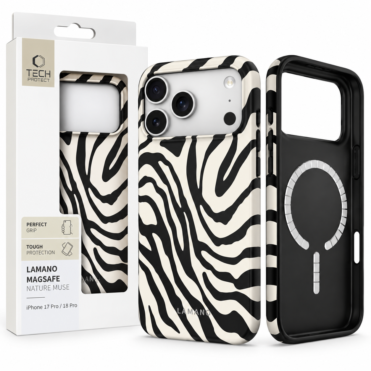 Etui Tech-Protect Lamano MagSafe do Apple iPhone 17 Pro / 18 Pro ZEBRA