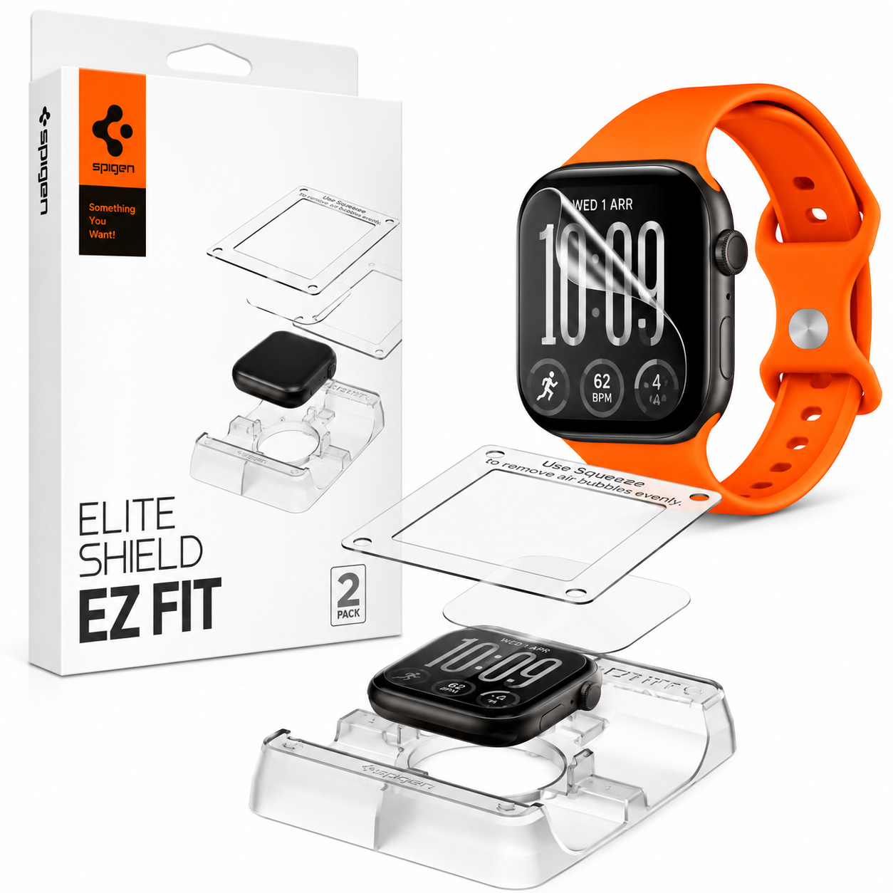 Folia hydrożelowa Spigen Elite Shield EZ Fit 2-Pack do Apple Watch 12 46 mm