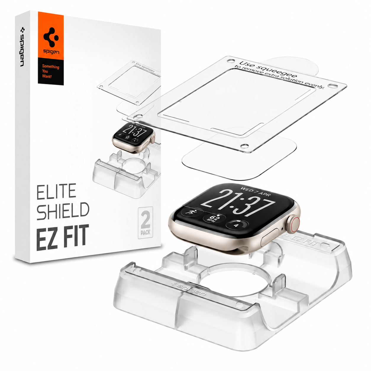 Folia hydrożelowa Spigen Elite Shield EZ Fit 2-Pack Apple Watch 12 42 mm